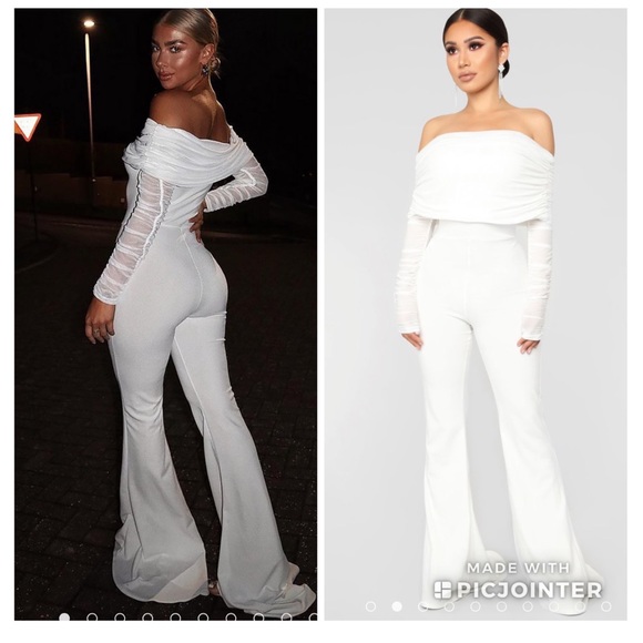 ✅NEW!! White JUMPSUIT (sleeves don’t cover hands) - Picture 3 of 4